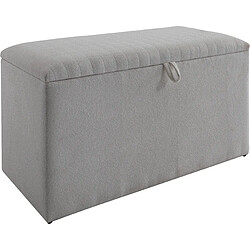 Vivenla Banc bout de lit coffre avec rangement coloris blanc design en tissu L. 80 x P. 41 x H. 45 cm collection PIANNO