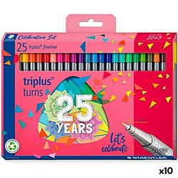 Staedtler Marqueurs Triplus Fineliner 334 Ensemble de marqueurs - Triplus Fineliner - 0,3 mm - Lot de 10