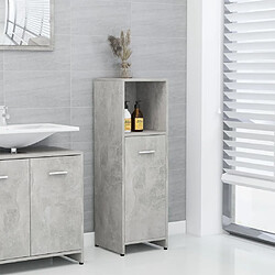 Maison Chic Armoire de salle de bain,Meuble de rangement,Meuble haut Gris béton 30x30x95 cm Aggloméré -GKD673032