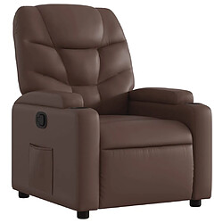 vidaXL Fauteuil inclinable Marron Similicuir