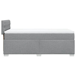 Acheter Vidaxl Sommier à lattes de lit et matelas Gris clair 90x190 cm Tissu