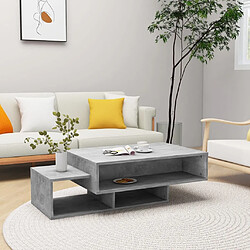 Maison Chic Table basse,Table Console Table d'appoint, Table pour salon Gris béton 105x55x32 cm Aggloméré -MN62638