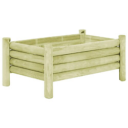 vidaXL Lit surélevé de jardin Bois de pin imprégné 100x60x42 cm