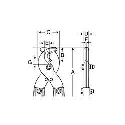 Bahco - Coupe-câble cuivre et aluminium, 800 mm - 2620-80