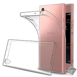 Htdmobiles Coque silicone gel fine pour Sony Xperia XA1 Plus + film ecran - TPU TRANSPARENT