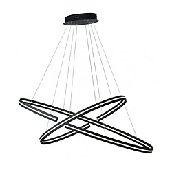 Fan Europe Suspension LED intégré Clarke 1 ampoule Aluminium,diffuseur en silicone Noir