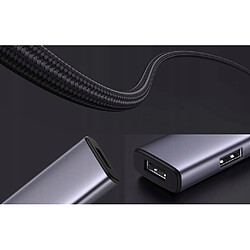 GUPBOO Adaptateur 4 en 1 Hub USB-C vers 4 USB 3.0 - Gris,JL1531 pas cher