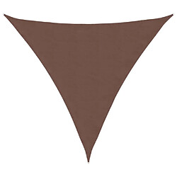 vidaXL Voile de parasol tissu oxford triangulaire 4,5x4,5x4,5 m marron