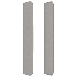 Acheter Maison Chic Tête de lit moderne avec oreilles pour chambre - Décoration de lit Gris clair 163x16x118/128 cm Tissu -MN64352