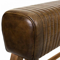 Acheter Banquette Alexandra House Living Marron Naturel Cuir Bois de manguier 35 x 76 x 120 cm