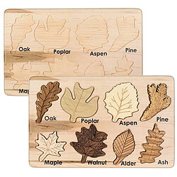 Universal Enfants Montessori Nordic Style Puzzle Jeu en bois Feuille Puzzle Tableau à dessiner Jouets éducatifs et cognitifs Bricolage Peinture |