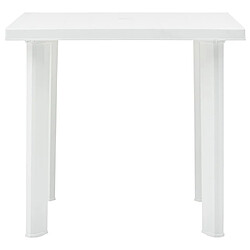 vidaXL Table de jardin Blanc 80x75x72 cm Plastique