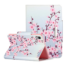 Etui en PU fermeture magnétique avec support et porte-cartes sakura rose pour votre Apple iPad mini (2021)