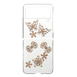 Coque en TPU anti-chute papillon/fleur pour votre Samsung Galaxy Z Flip3 5G