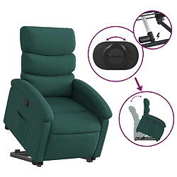 Acheter vidaXL Fauteuil inclinable vert foncé tissu