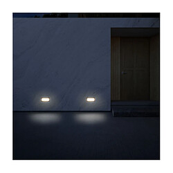 Leds C4 Applique murale extérieur Rect Polycarbonate,acier inoxydable Opale,Acier inoxydable