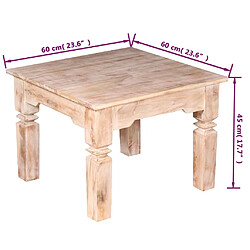 vidaXL Table basse Bois d'acacia 60x60x45 cm pas cher