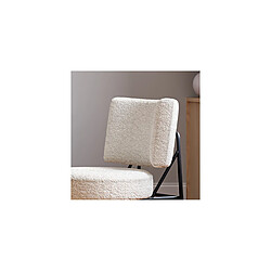 Acheter ICONIK INTERIOR Fauteuil En Bouclette Fausse Fourrure Tapissée - Boucles Blanches - Jerna Blanc