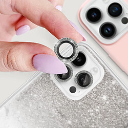 Acheter Avizar Film caméra iPhone 14 Pro et 14 Pro Max Verre trempé Contour pailleté argent