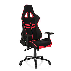 Avis Chaise de bureau gaming / fauteuil gamer LEAGUE PRO I tissu / simili-cuir noir / rouge hjh OFFICE