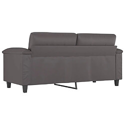 Maison Chic Canapé à 2 places,Sofa de Salon,Canapé droit Gris 140 cm Similicuir -GKD297620 pas cher