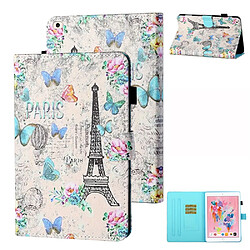 Etui en PU impression de motifs universelle tour Eiffel pour votre Apple iPad 9.7 pouces (2017)/(2018)/iPad Air (2013)/Air 2