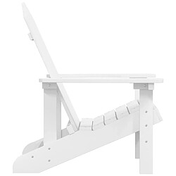 Acheter Maison Chic Chaise Adirondack de jardin - Fauteuil d'extérieur PEHD Blanc -MN75389