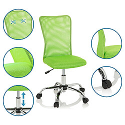 Chaise de bureau pour enfant KIDDY NET I Tissu maille vert hjh OFFICE