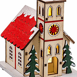 BigBuy Home Décorations de Noël Multicouleur Église 9,5 x 7,5 x 14,5 cm