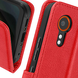 Avis Avizar Étui pour Samsung Galaxy Xcover 7 Clapet Portefeuille et Support Vidéo Rouge