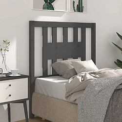 Maison Chic Tête de lit scandinave pour lit adulte,Meuble de chambre Gris 81x4x100 cm Bois massif de pin -MN92075 pas cher