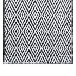 Avis vidaXL Tapis d'extérieur Blanc et noir 160x230 cm PP