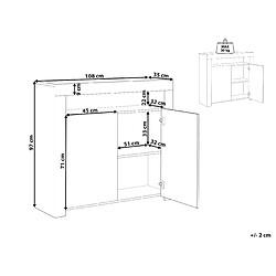 Avis Beliani Commode 2 portes COVINA 97 cm Blanc