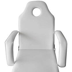 Avis vidaXL Fauteuil de massage pour traitement facial Simili-cuir Blanc