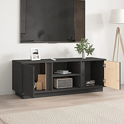 Avis Maison Chic Meuble TV scandinave - Banc TV pour salon Gris 110x35x40,5 cm Bois de pin massif -MN18368