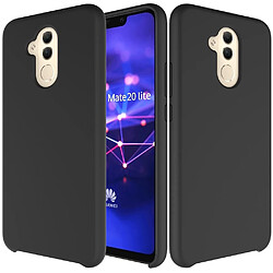 Coque en silicone liquide noir pour votre Huawei Mate 20 Lite