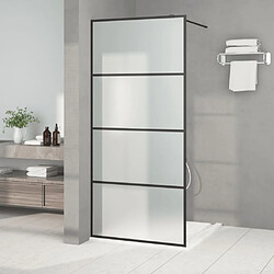 Maison Chic Paroi de douche | Écran de douche | Cloison de douche Noir 90x195 cm Verre ESG dépoli -GKD68132