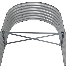 Acheter vidaXL Lit surélevé de jardin Acier enduit de poudre 152x80x36 cm gris