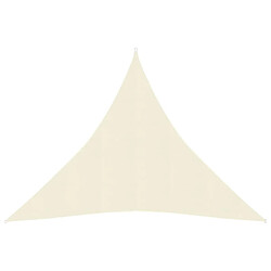 Helloshop26 Voile toile d'ombrage parasol 160 g/m² 4,5 x 4,5 x 4,5 m PEHD crème 02_0009090