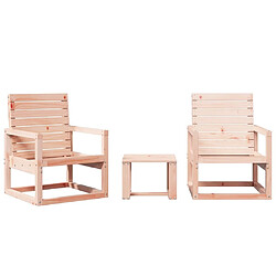 Maison Chic Ensemble de salle à manger de jardin 3 pcs,Table et chaises d'extérieur bois massif douglas -GKD107105