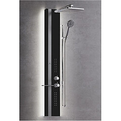 Colonne de douche hydromassante avec LED NOVELLINI LINE 2 noir 150cm