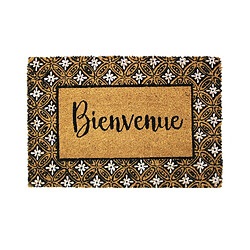 Douceur D'Interieur Paillason en fibre de coco Bienvenue - 60 x 40 Cm - Marron et noir