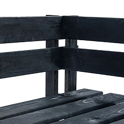 Avis Maison Chic Banc d'angle palette de jardin | Banc d'extérieur bois noir -GKD11275