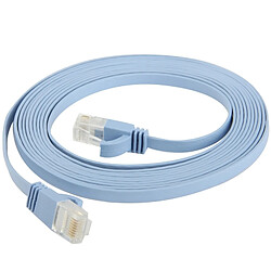 Avis Wewoo Câble LAN réseau Ethernet plat bleu bébé CAT6a extra-plat, longueur: 3 m