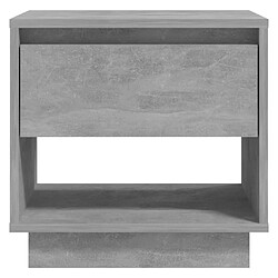 Maison Chic Table de chevet Table de Nuit Meuble de Rangement Gris béton 45x34x44 cm Aggloméré pas cher