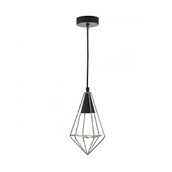 Luminaire Center Suspension Gianni Chrome poli,Noir mat 1 ampoule 27cm