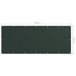 Acheter vidaXL Écran de balcon Vert foncé 120x300 cm Tissu Oxford