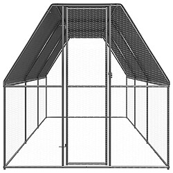 vidaXL Poulailler d'extérieur 2x6x2 m Acier galvanisé