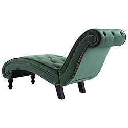 Acheter vidaXL Chaise longue Velours Vert