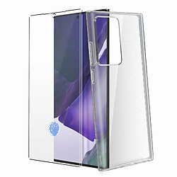 Avizar Coque Galaxy Note 20 Ultra Souple et Film Verre Trempé Dureté 9H transparent